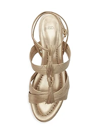 Olga 30MM Metallic Leather Sandals