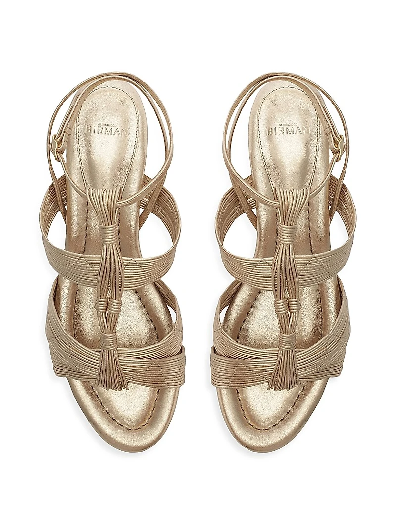 Olga 30MM Metallic Leather Sandals