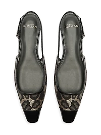 Olivia Lace Slingback Flats