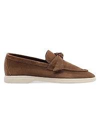 Clarita Suede Bow Loafers
