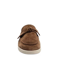 Clarita Suede Bow Loafers