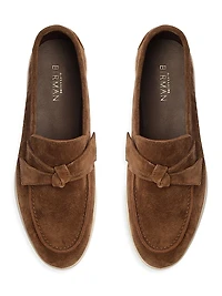 Clarita Suede Bow Loafers