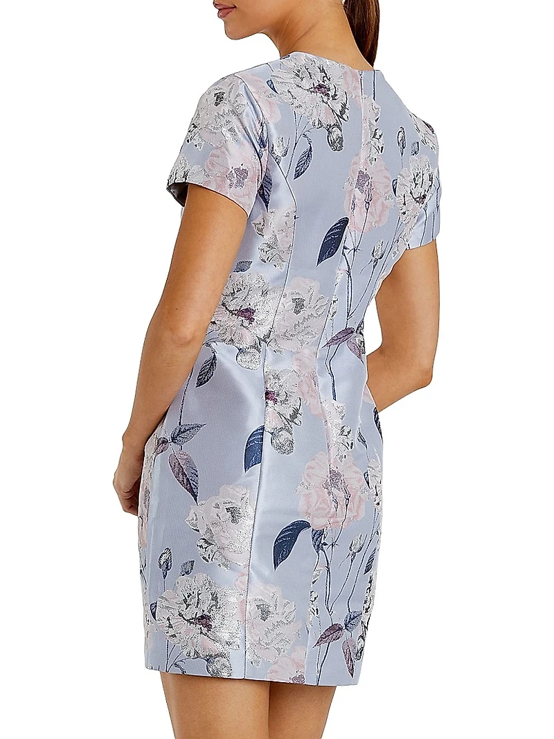 Floral Cap-Sleeve Minidress