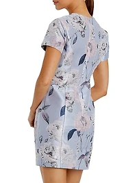 Floral Cap-Sleeve Minidress