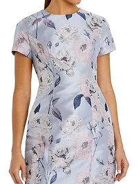 Floral Cap-Sleeve Minidress