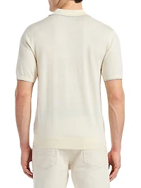 Edvan Striped Wool-Blend Polo Sweater