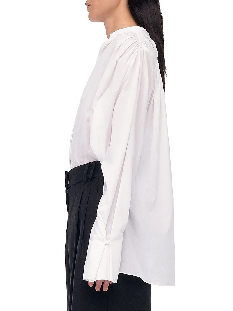 Gathered Voile Blouse