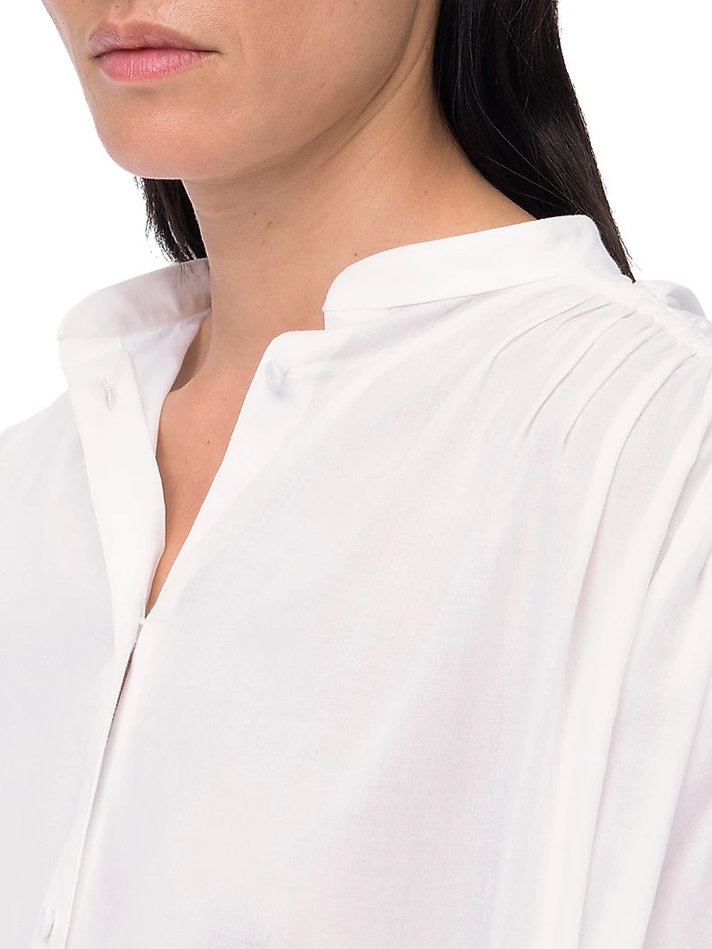 Gathered Voile Blouse