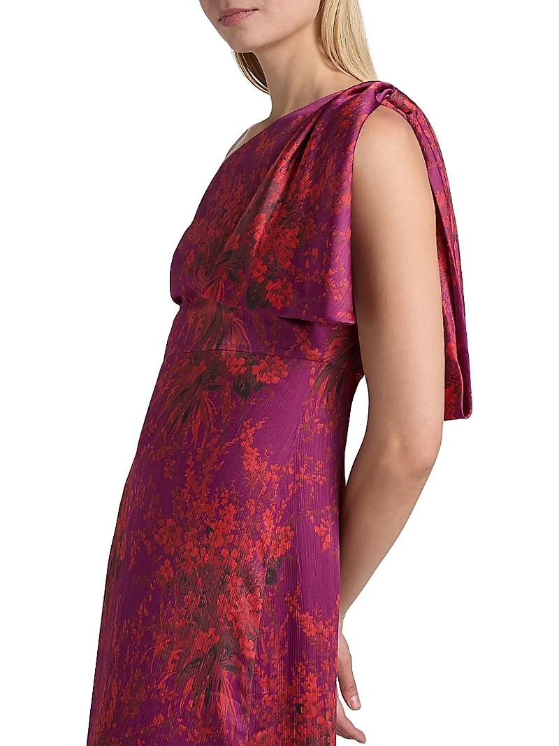 Chelsea Floral One-Shoulder Gown