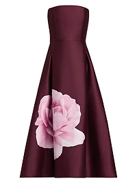 Shay Strapless Tea-Length Dress