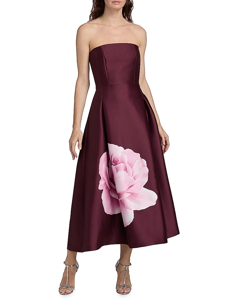 Shay Strapless Tea-Length Dress
