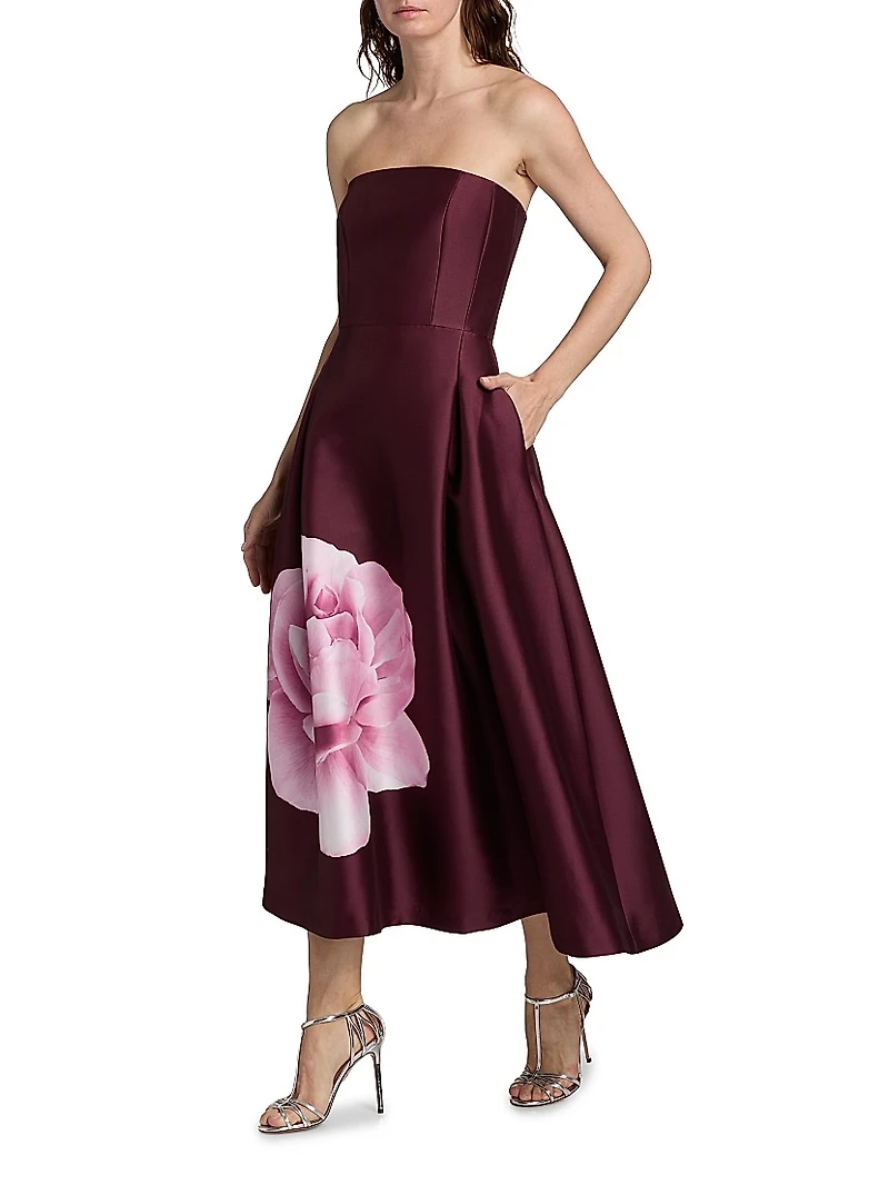 Shay Strapless Tea-Length Dress