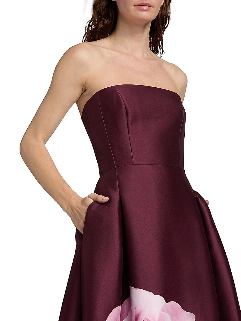 Shay Strapless Tea-Length Dress