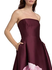 Shay Strapless Tea-Length Dress