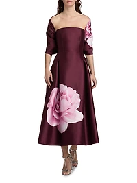 Shay Strapless Tea-Length Dress