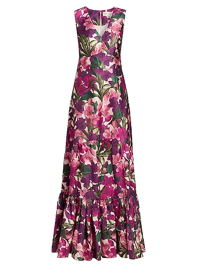 Rori Floral Tiered Gown