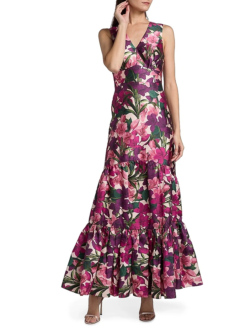 Rori Floral Tiered Gown