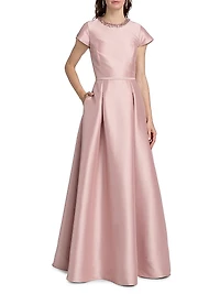Blythe Embellished Satin Gown