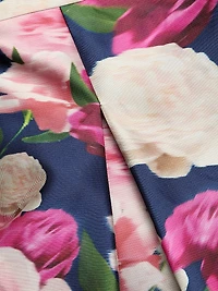 Giovanna Floral Satin Strapless Fit & Flare Gown