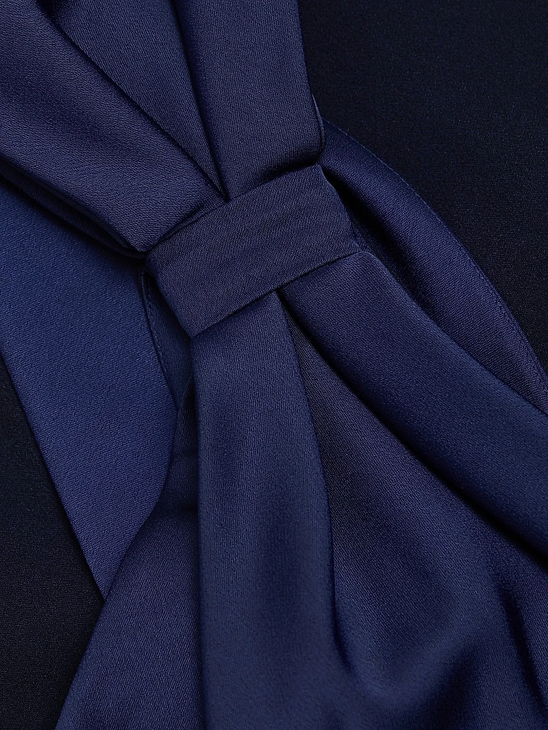 Estrella Stretch-Crepe One-Shoulder Gown