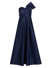 Stephie Mikado Strapless Gown