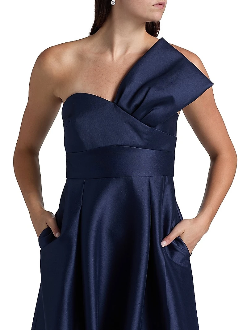 Stephie Mikado Strapless Gown