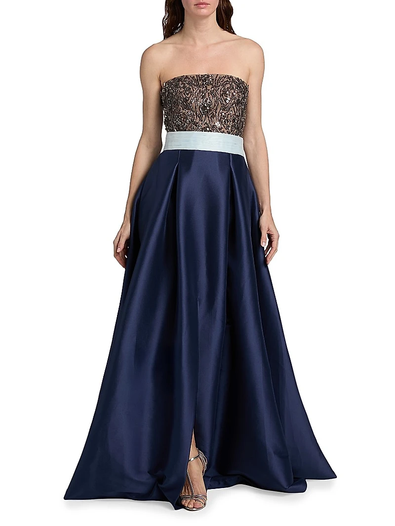 Colette Strapless Embellished Gown
