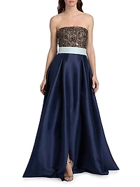 Colette Strapless Embellished Gown