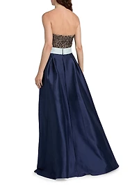 Colette Strapless Embellished Gown