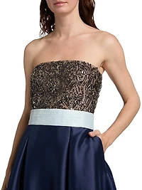 Colette Strapless Embellished Gown