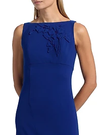 Tracey Embellished Crepe Sleeveless Gown