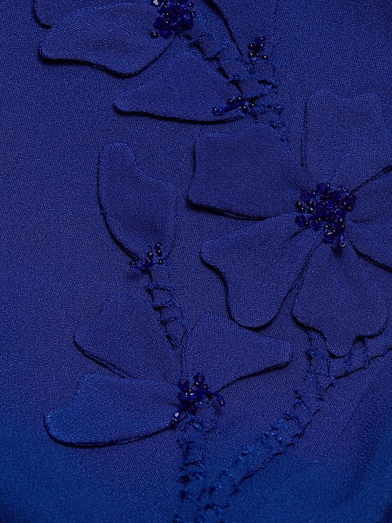 Tracey Embellished Crepe Sleeveless Gown