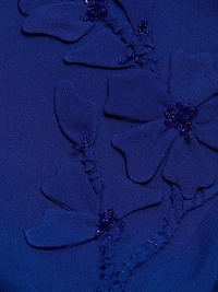 Tracey Embellished Crepe Sleeveless Gown