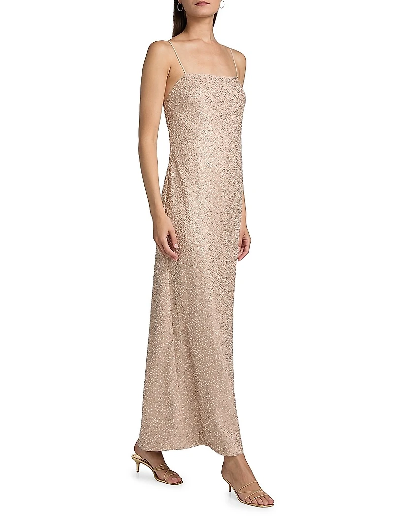 Anastasia Sequined Sheath-Style Cocktail Dress