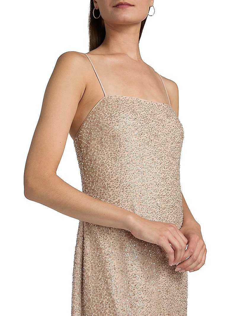 Anastasia Sequined Sheath-Style Cocktail Dress