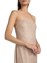 Anastasia Sequined Sheath-Style Cocktail Dress