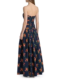 Montreal Floral Strapless Maxi Dress