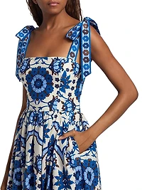 Tula Floral Cotton Poplin Maxi Dress