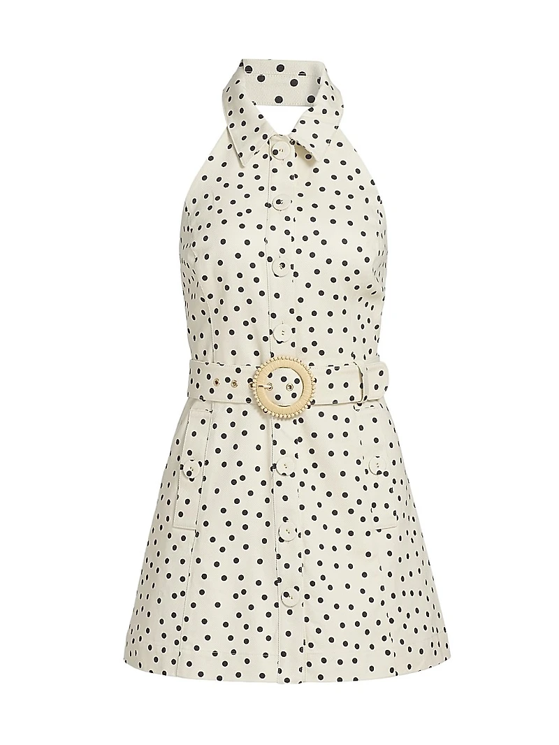 Parker Polka Dot Halter Minidress
