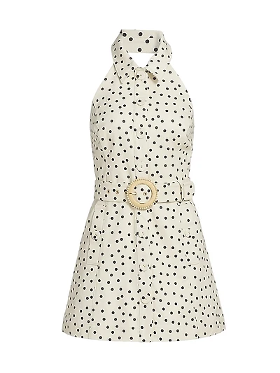 Parker Polka Dot Halter Minidress