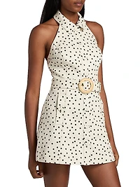 Parker Polka Dot Halter Minidress