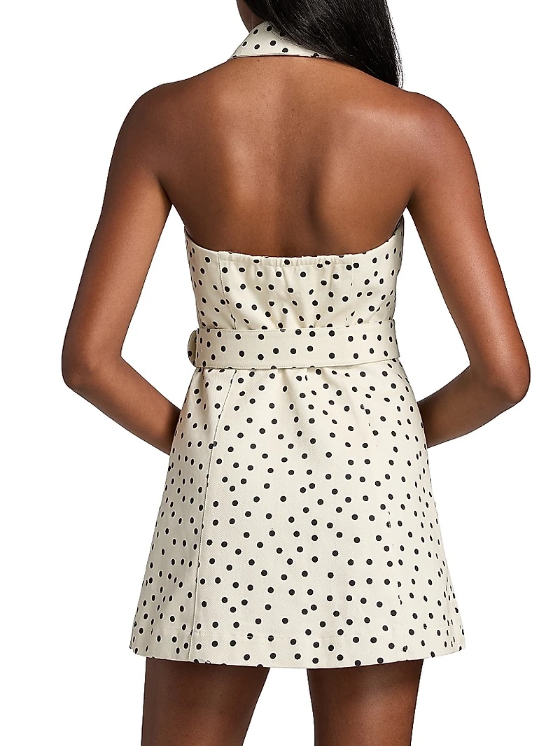 Parker Polka Dot Halter Minidress