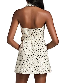Parker Polka Dot Halter Minidress