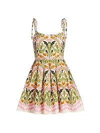 Laia Printed Tie-Strap Minidress