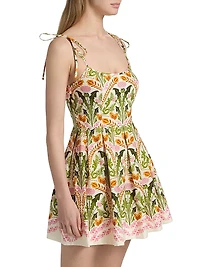 Laia Printed Tie-Strap Minidress