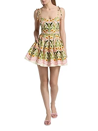 Laia Printed Tie-Strap Minidress