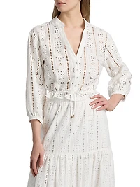 Perrin Eyelet Drawstring Top