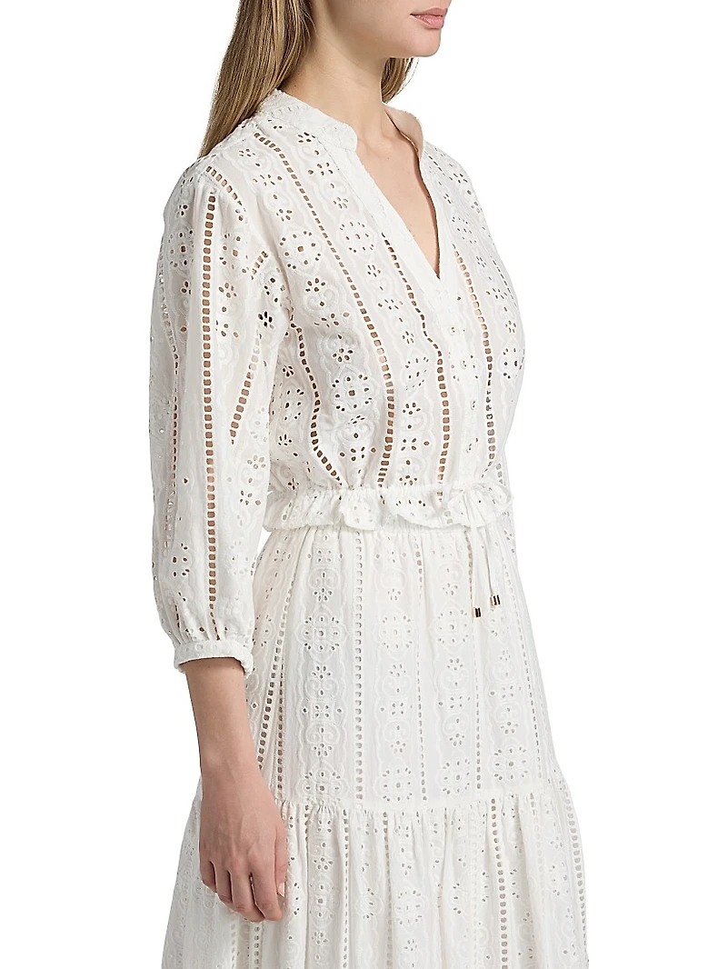 Perrin Eyelet Drawstring Top