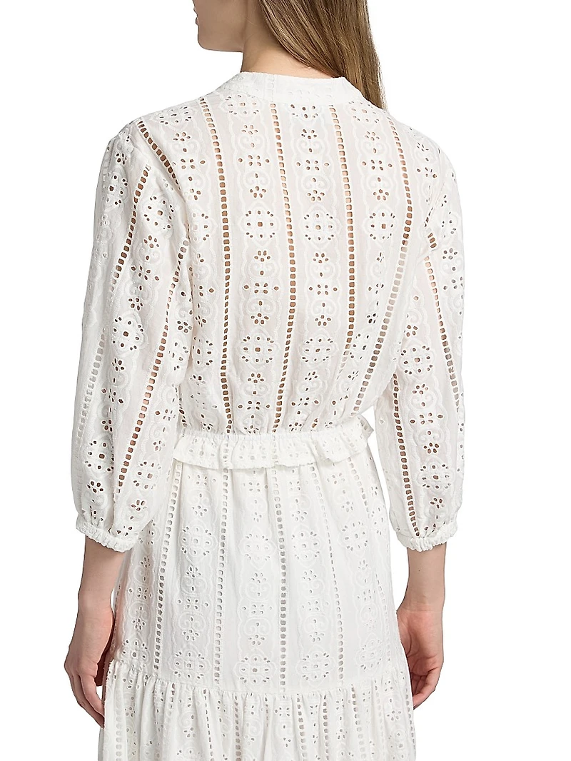 Perrin Eyelet Drawstring Top