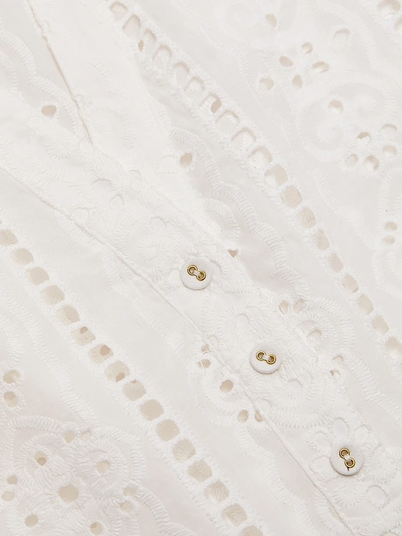 Perrin Eyelet Drawstring Top